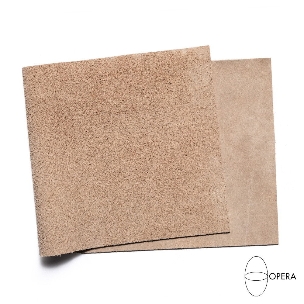 Opera Suede Leather Panel, Light Beige (208)