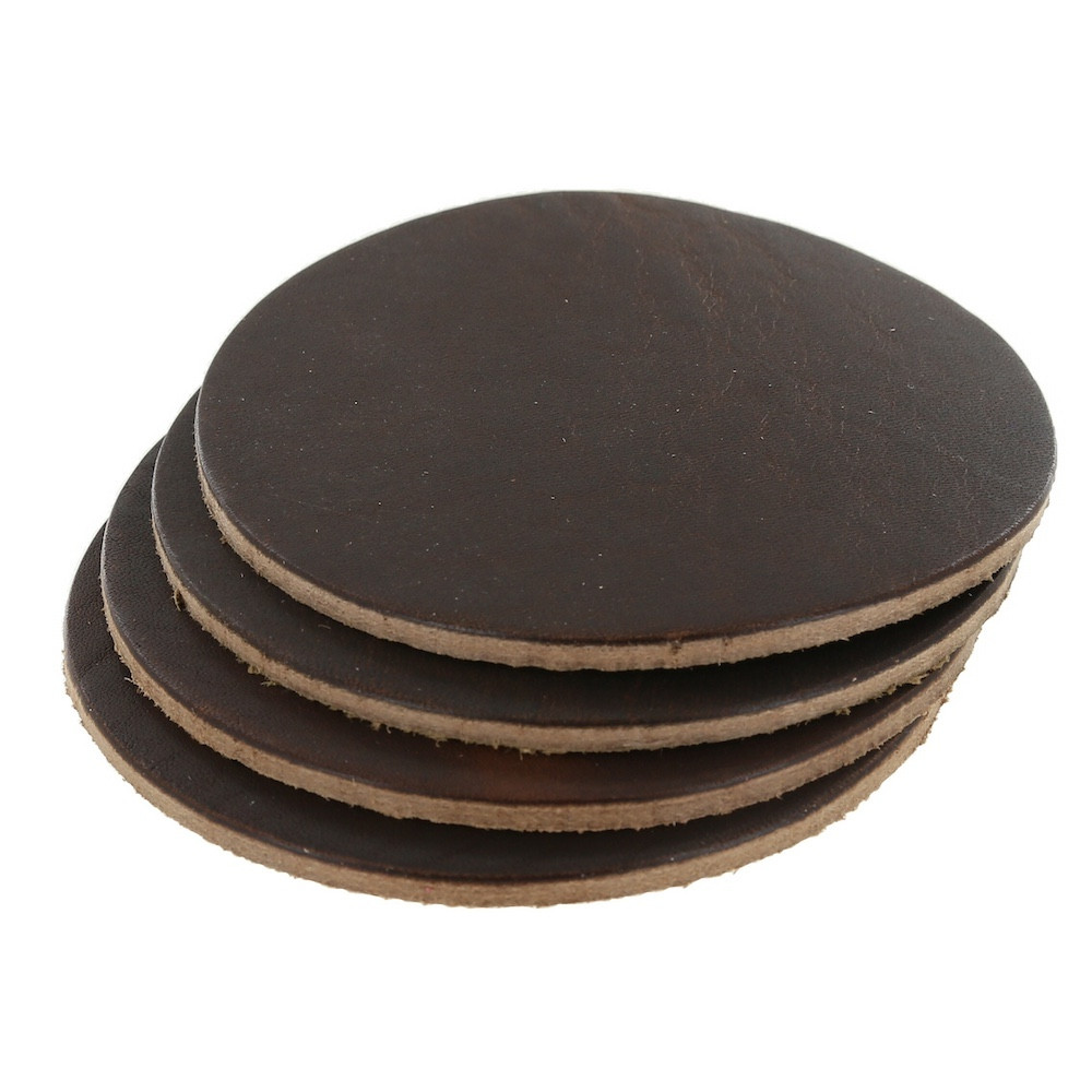 Horween Dublin Brown Nut Circle Coaster