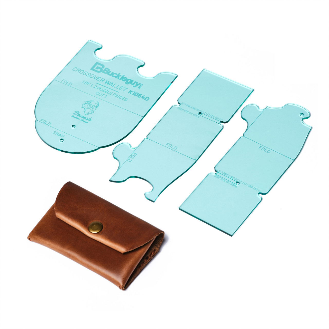 Leather Crossover Wallet Acrylic Template