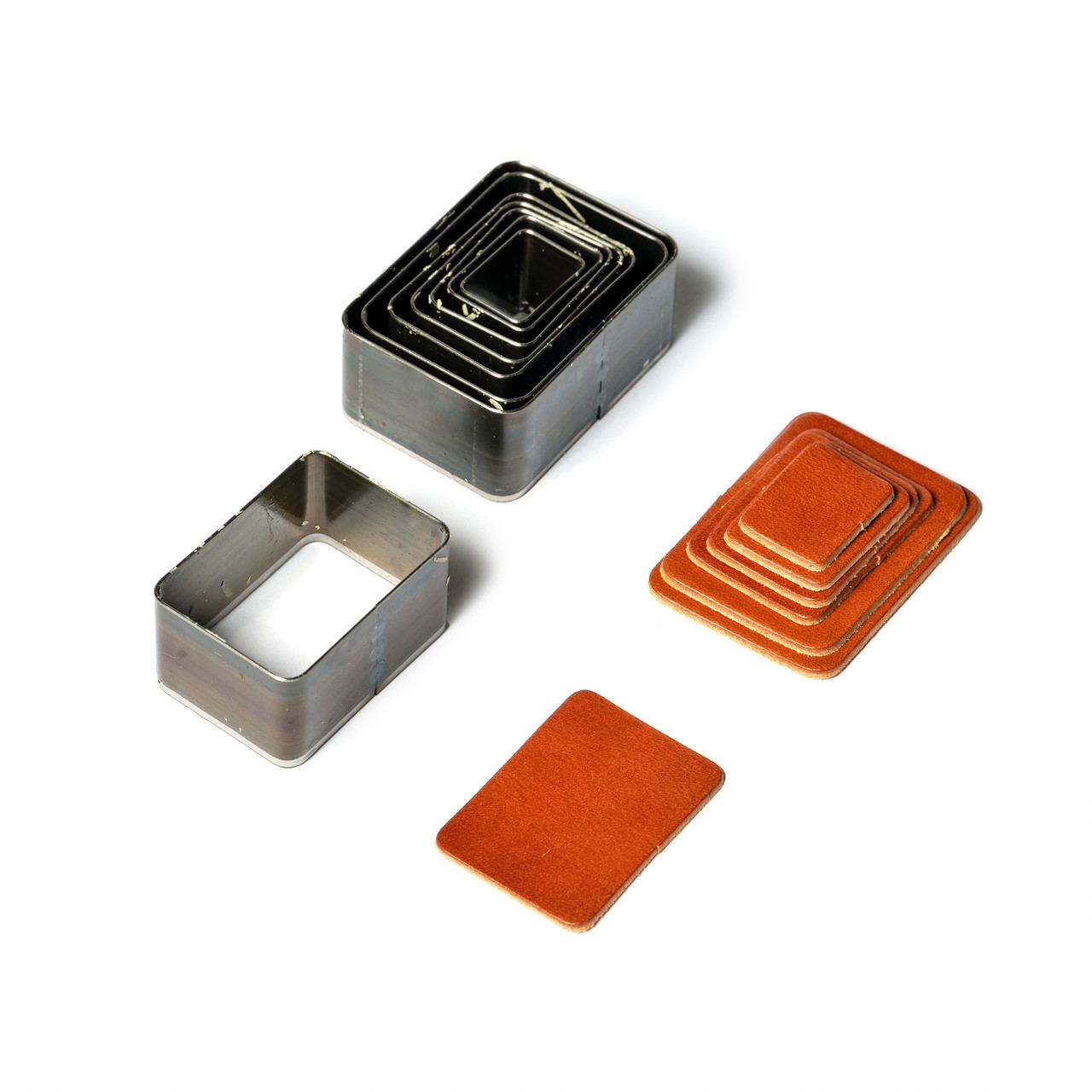 Rectangle shaped leather clicker dies