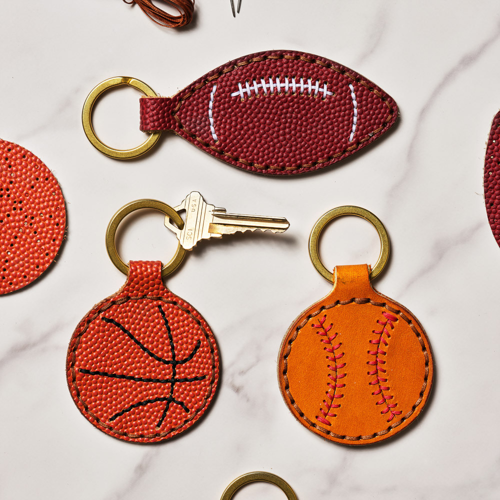 American sports key chain DIY leather kits