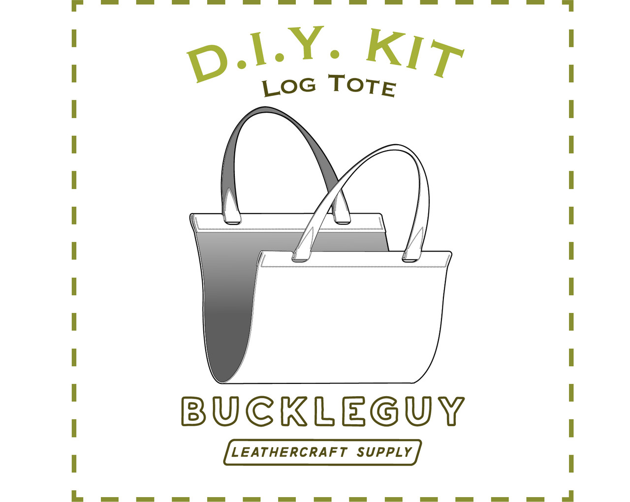 Printable template for making a stitched and no-stitch leather wood carrier