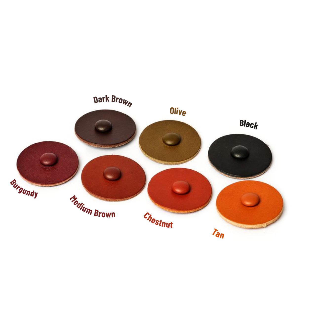 Leather Cap Rivet, Wickett & Craig Matching Colors (25 sets per