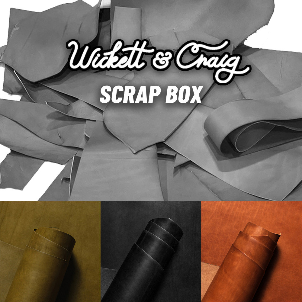 Wickett & Craig Veg Tan Leather Scrap Milled Traditional Harness, English Bridle, Olive/Black/Buck Brown