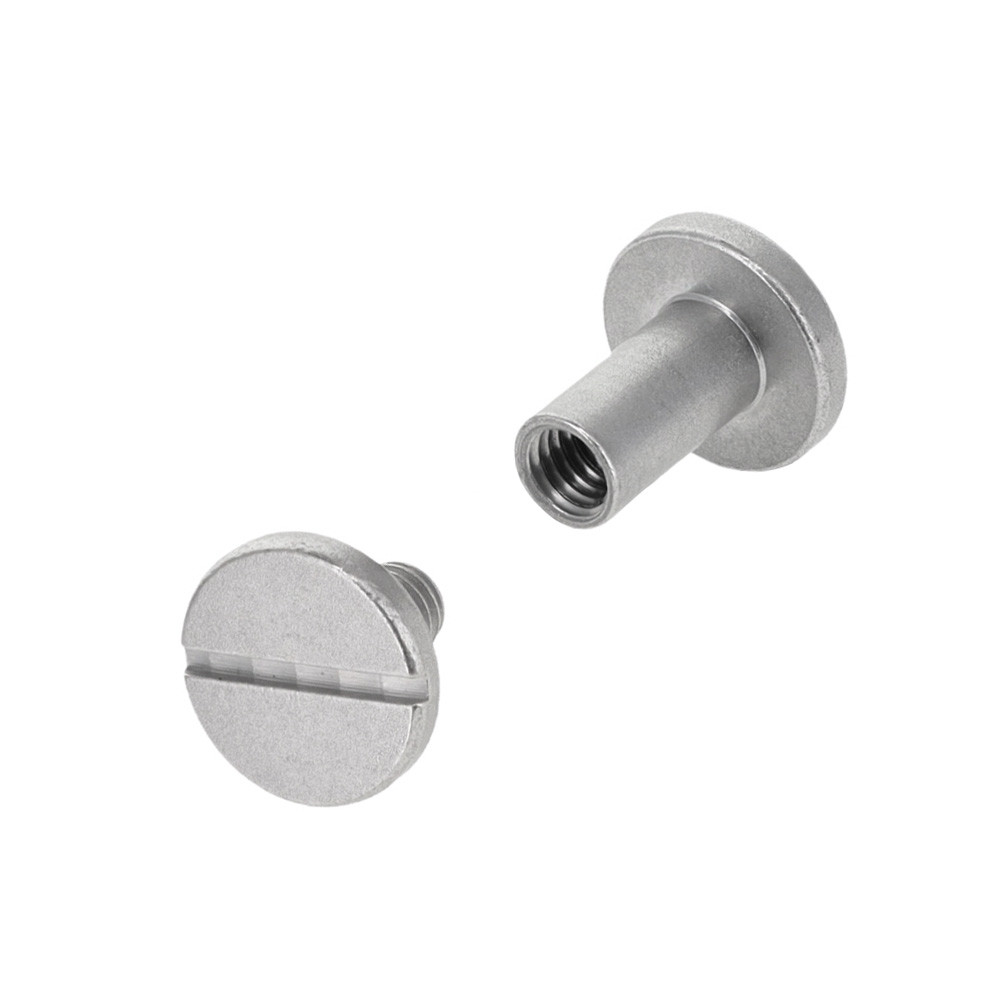 Nickel Matte Cylinder Chicago Screws 3/8"