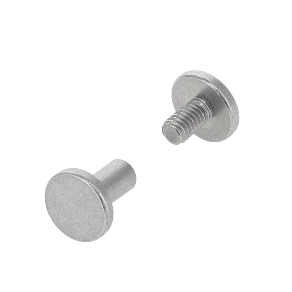 Nickel Matte Cylinder Chicago Screws 3/8"
