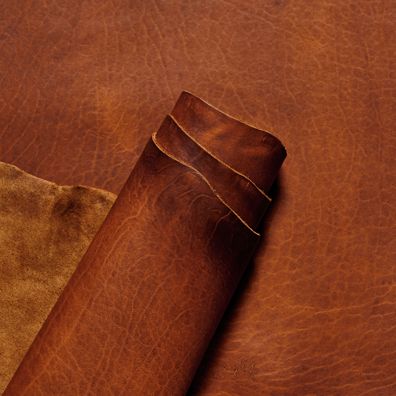 極美品　XL TENDERLOIN BDP DUCK BROWN Newbury Leathers, American Bison, Side, Peanut - Buckleguy.com