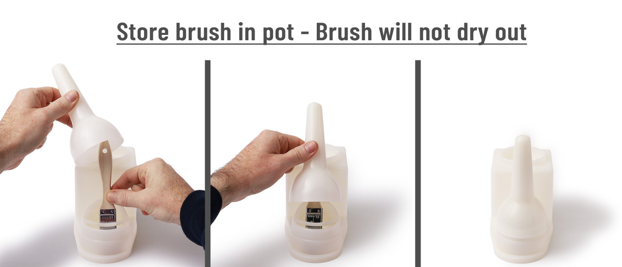 thumbnail image 2 of Movi Leather Craft Glue Pot & Brush Set - Anti-Evaporation Cement Keeper (Small Or Giant) 2 of 4