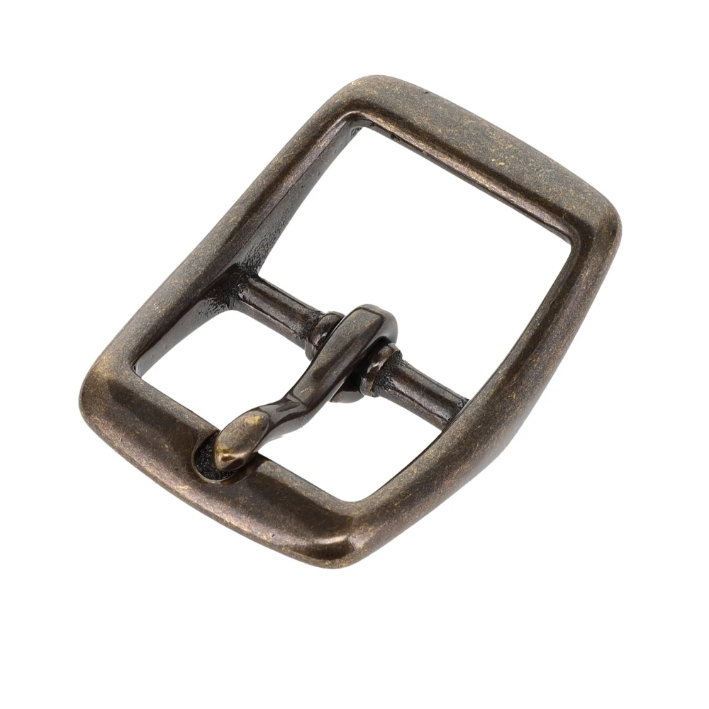 Solid Brass Center Bar Buckle. Antique Brass Finish