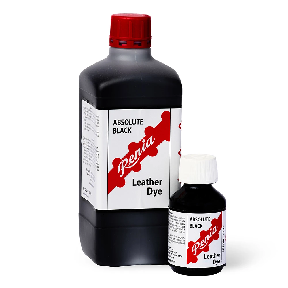 Renia, Absolute Black, Leather Dye, Multiple Sizes