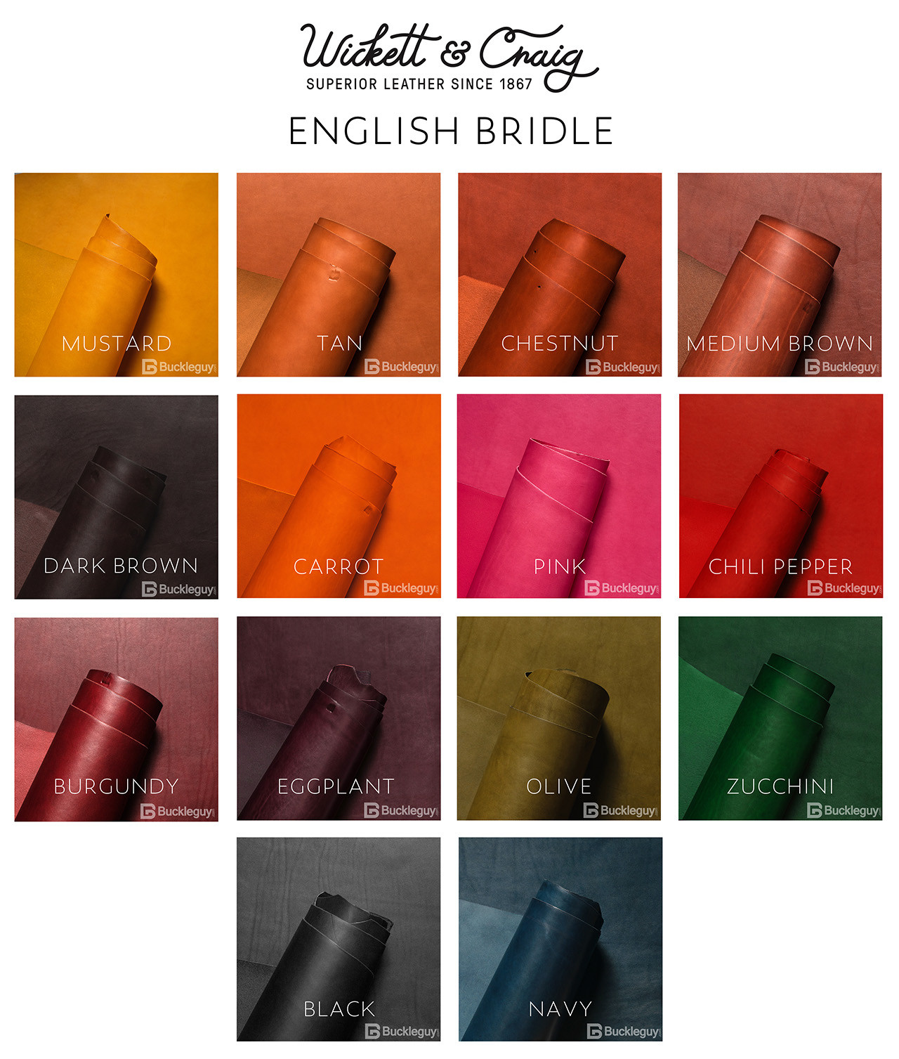 Wickett & Craig Leather Colors