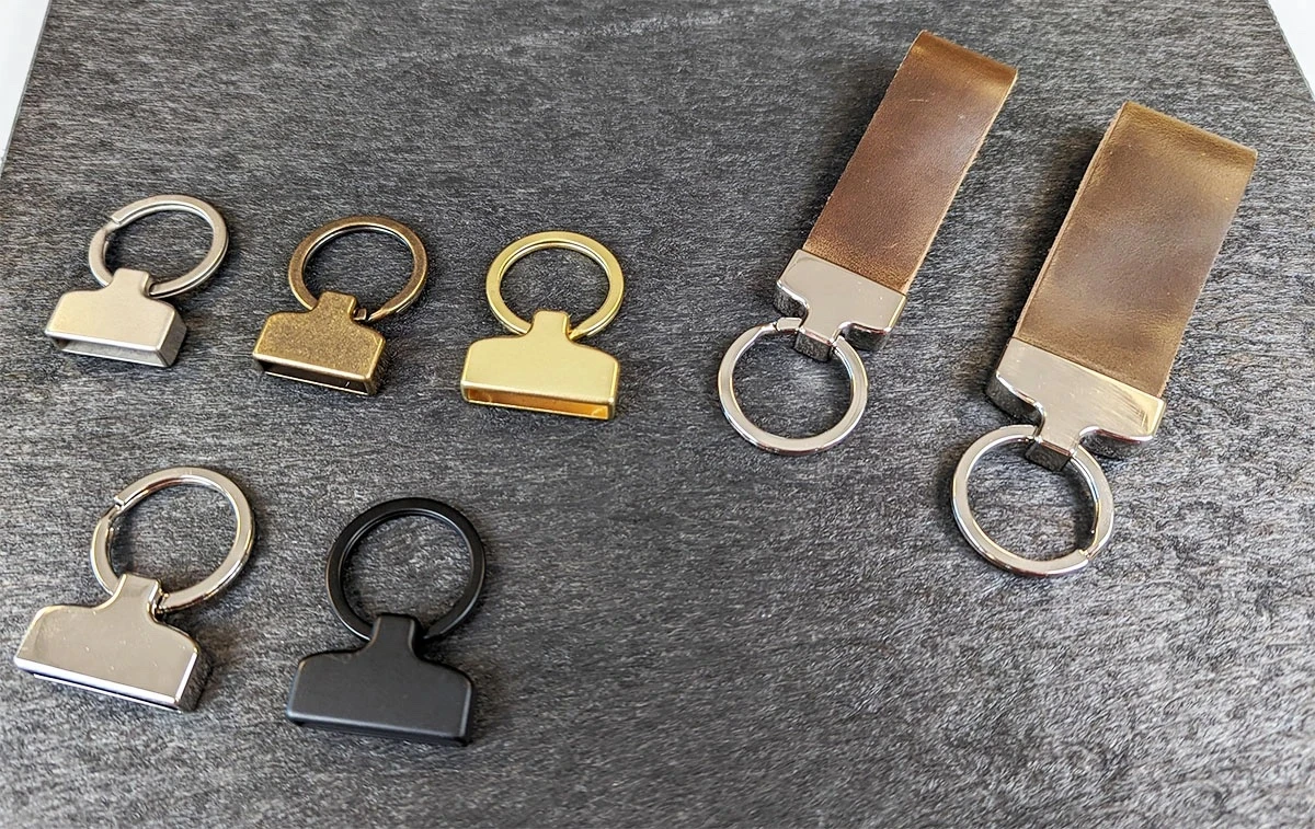 Epoxy for leather key fob hardware