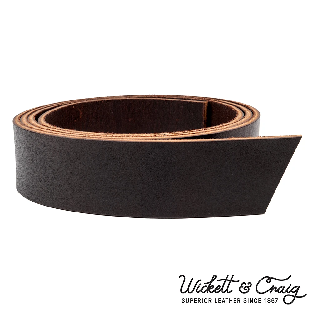 Wickett & Craig, Latigo, Oiled Show Harness Leather Strap, Medium Brown
