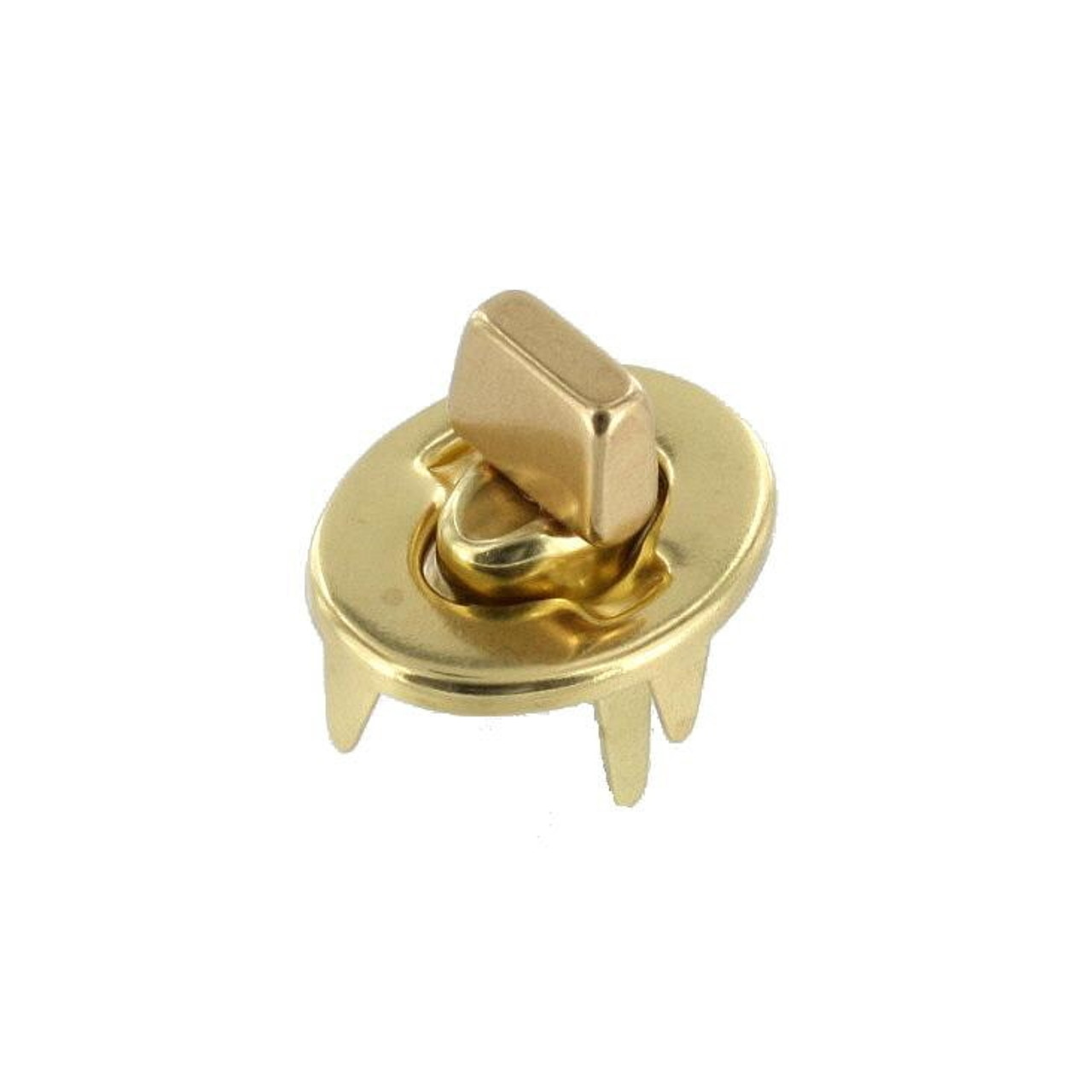 Brass Turn Button with Back Plates - 1 1/2 Diameter