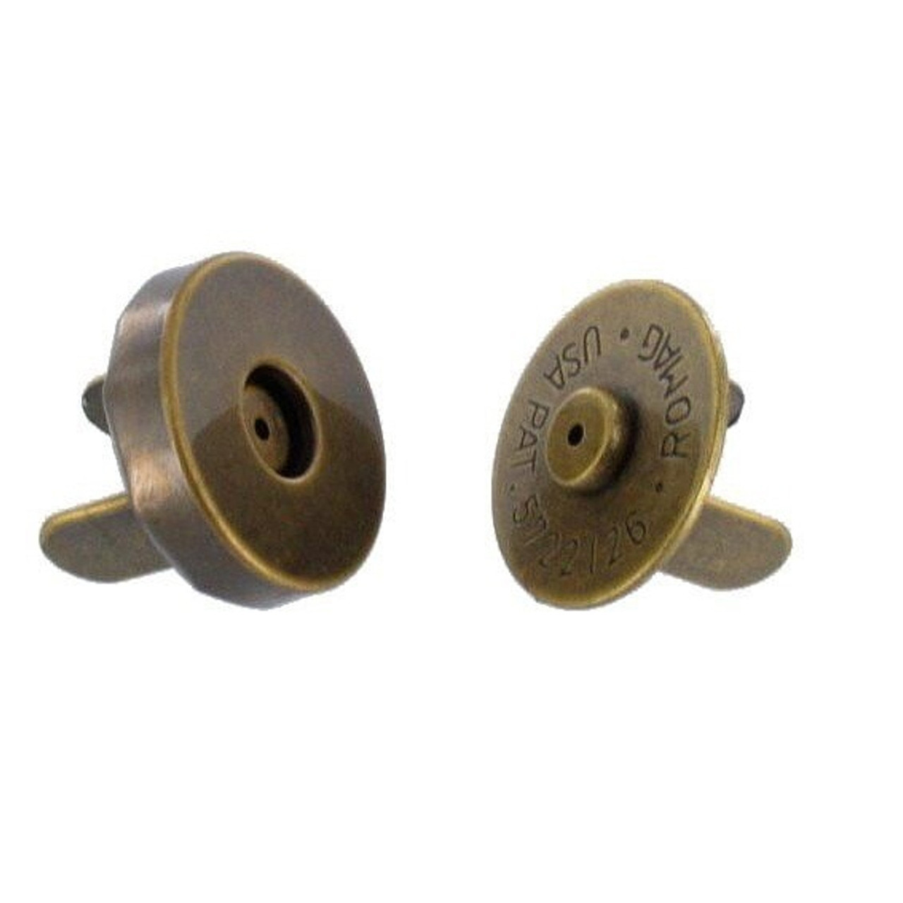 Magnetic 18mm Diameter, Antique Brass Buckleguy.com
