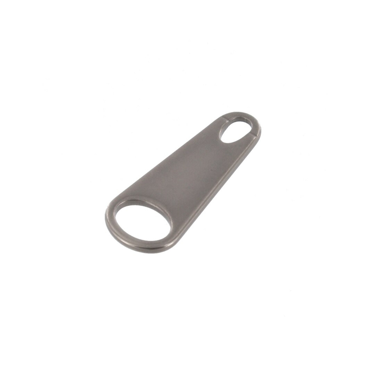 LZB-7333 Nickel Matte, Zipper Pull (no logo), Solid Brass-LL