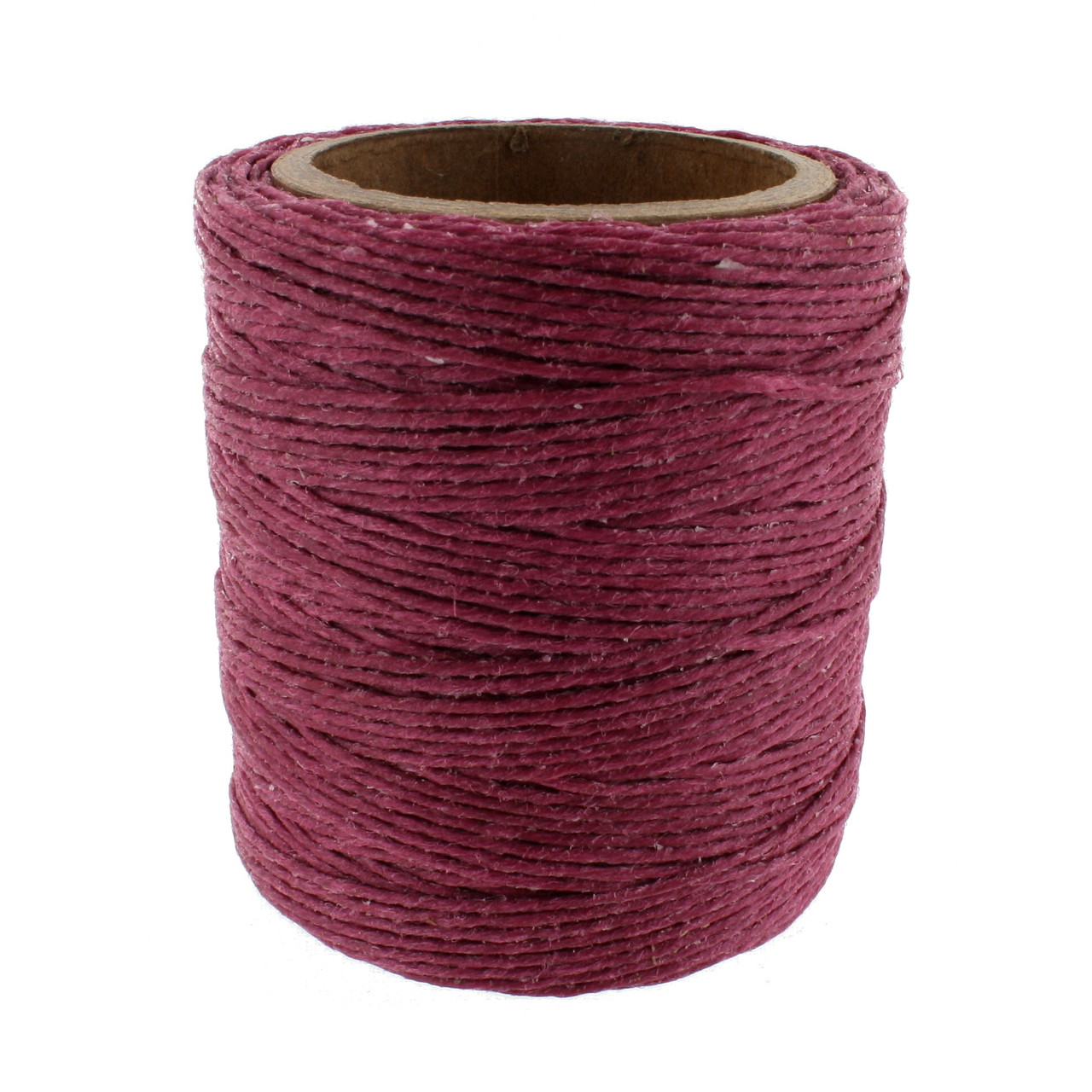 Maine Thread, Twisted Waxed Cord, 70 yard spool, Raspberry - Buckleguy.com