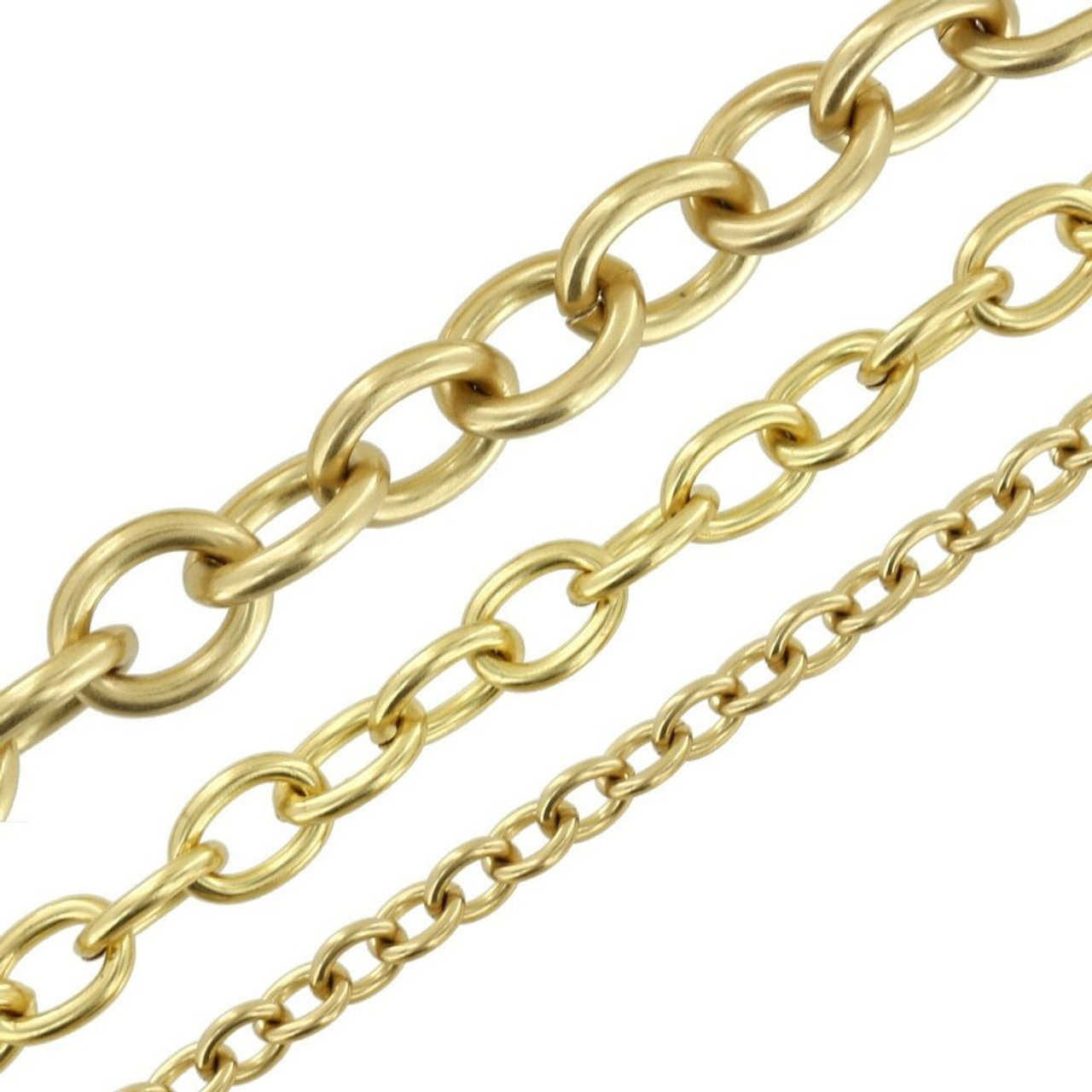 B8830 Natural Brass, Oval Chain, Solid Brass-LL (36