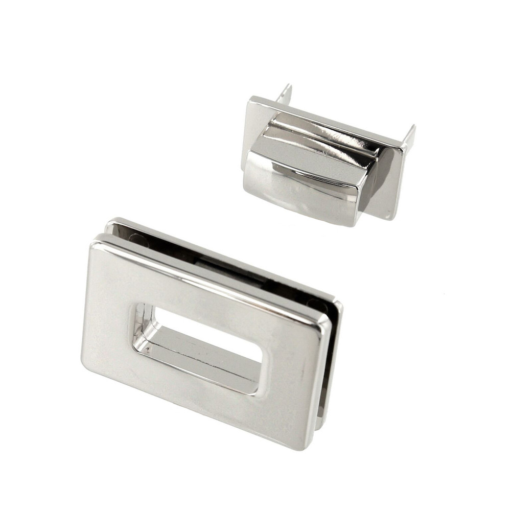 B8707 Nickel Plate, Rectangle Magnetic Closure, Zinc - Buckleguy.com
