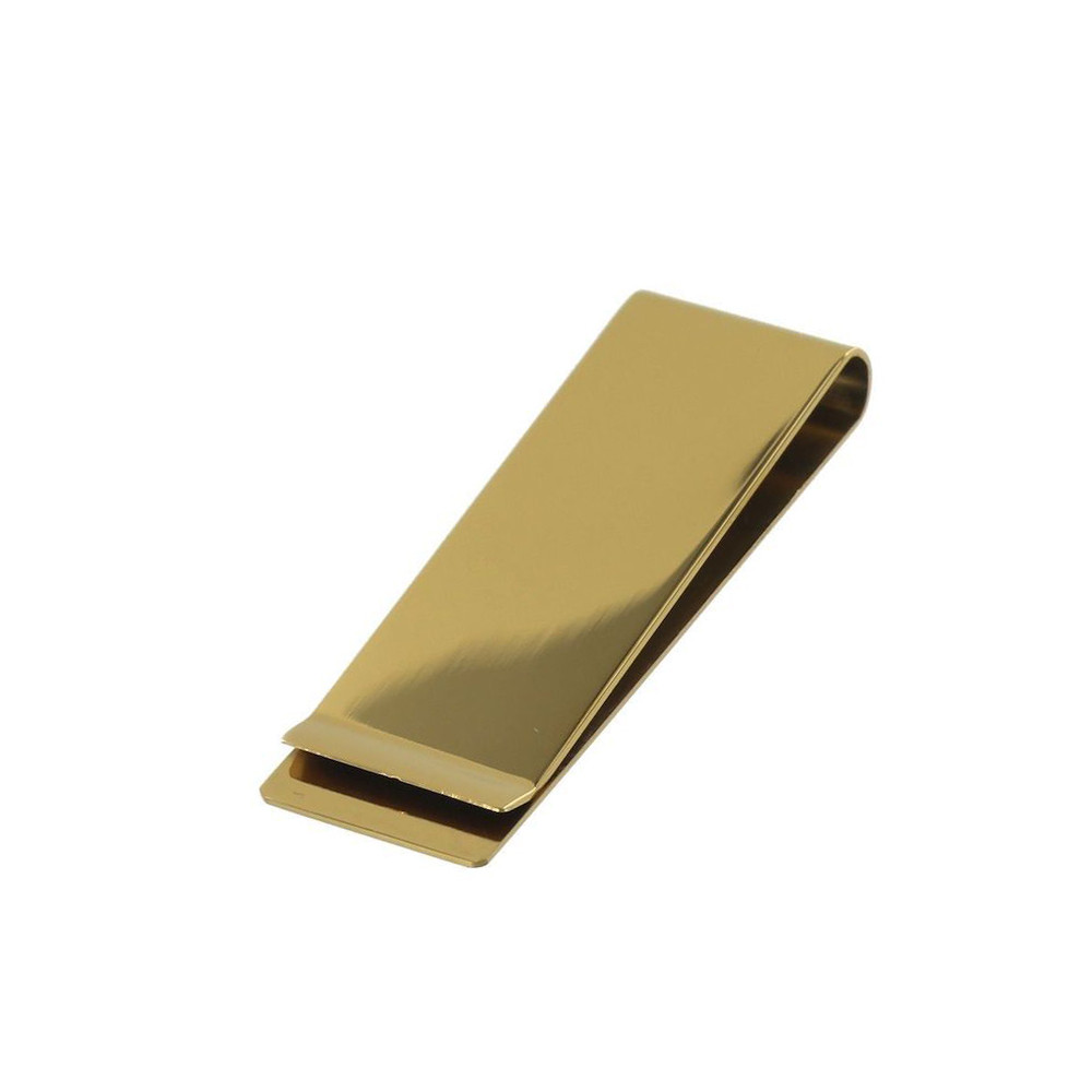 B8942 Polished Champagne Gold, Money Clip, Stainless Steel