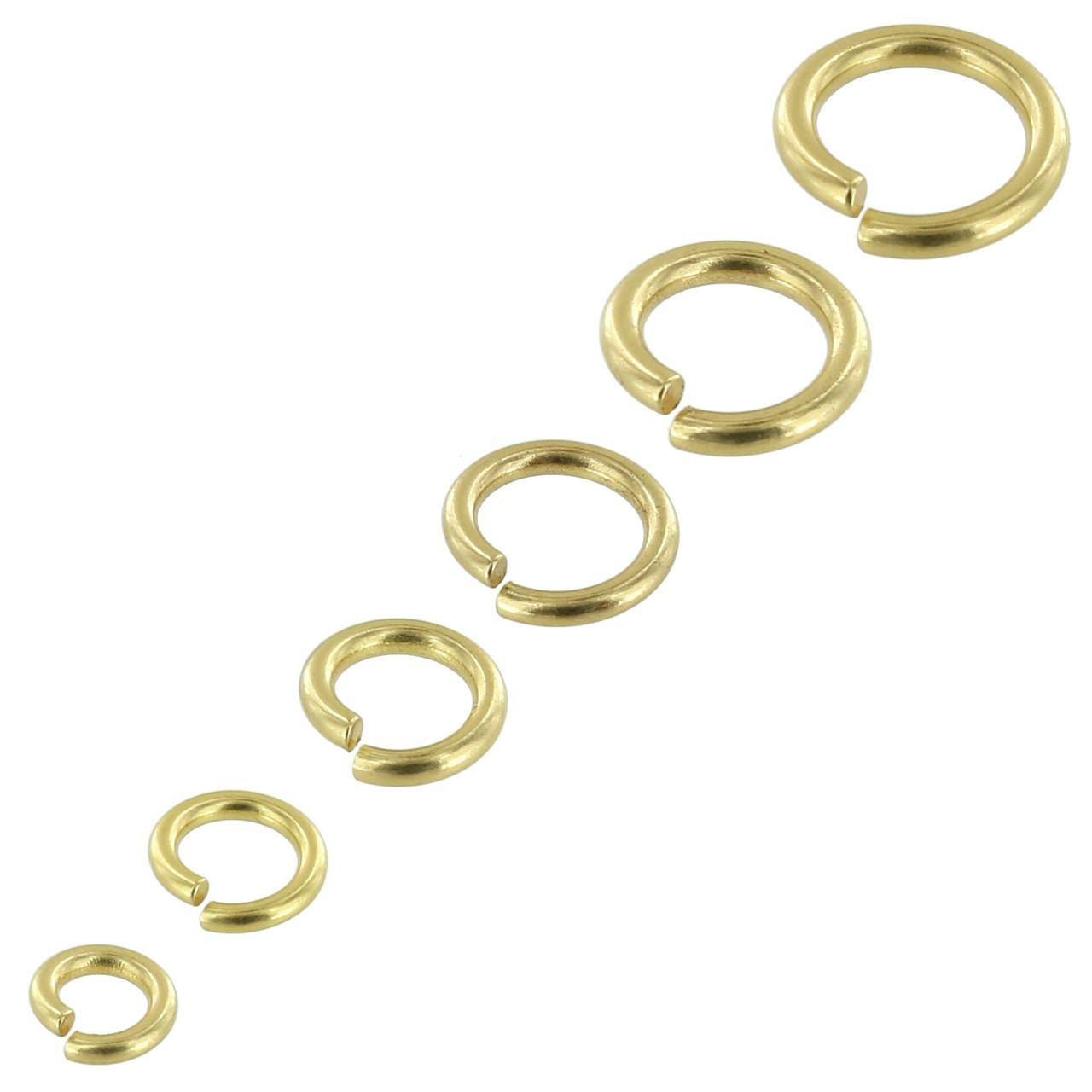 B93 Natural Brass, Jump Ring, Solid Brass-LL