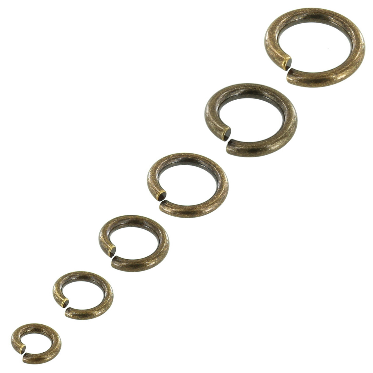 Antique brass shop jump rings