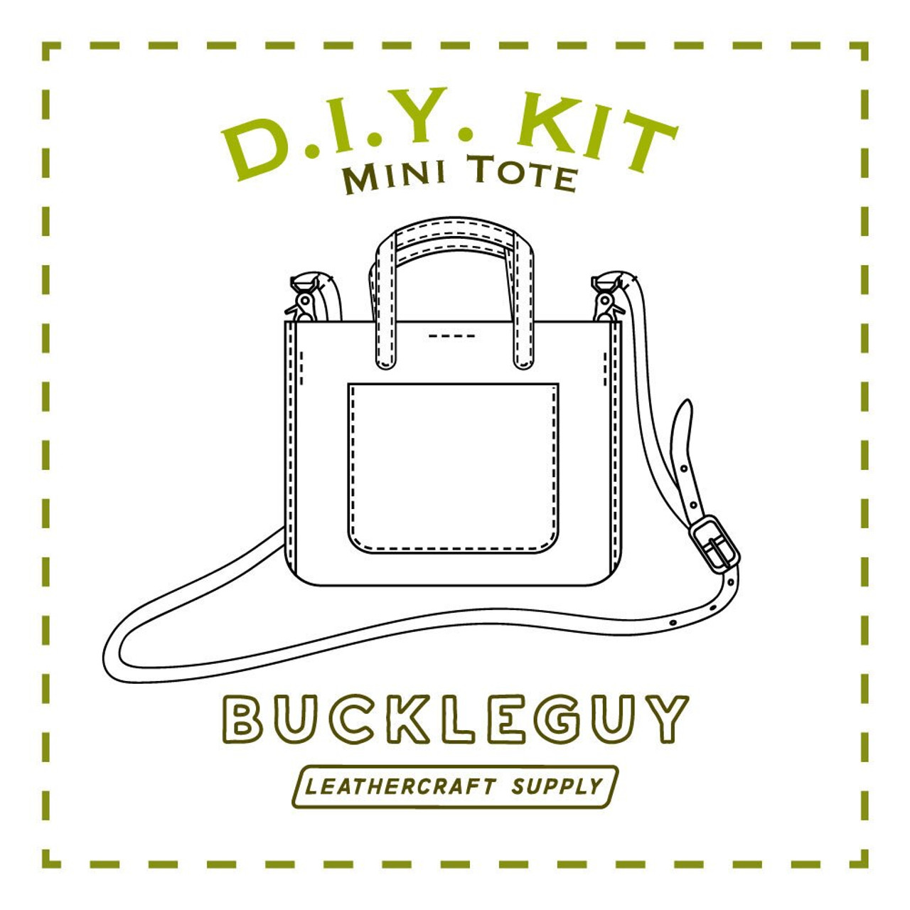 Mini Tote Bag Leather Pattern, PDF Template - Buckleguy.com