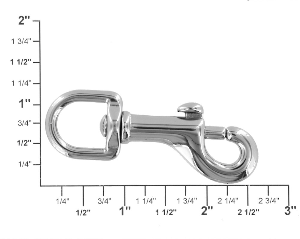 Strap Swivel Eye Nickel Bolt Snap 1 in. x 3-3/8 in. | City Mill