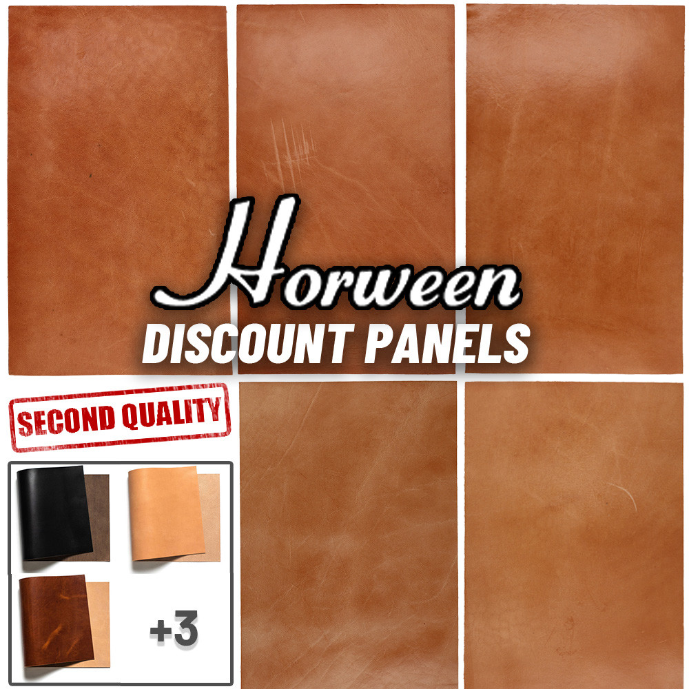 Assorted Horween Chromexcel/Dublin/Essex Leather Panels, Heavy