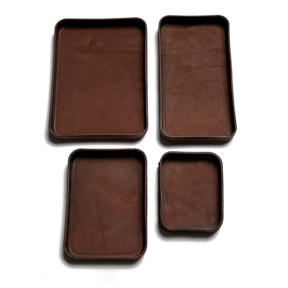 Leather Wet Mold DIY, Rectangle 9.5" x 5" Leather Tray, 3 pc Set