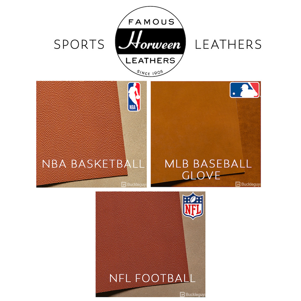 Horween NFL Football Leather Panel, Red