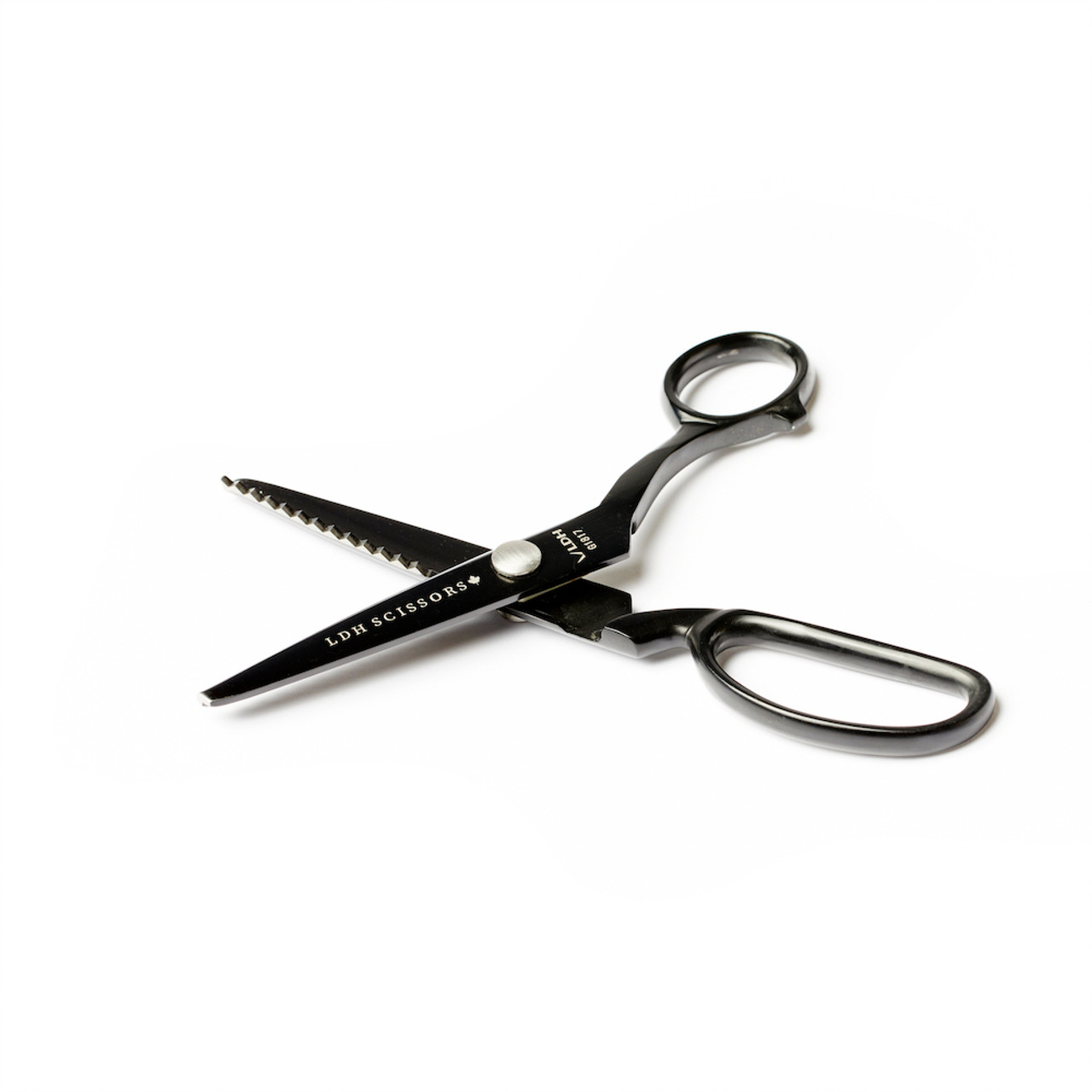 LDH Pinking Shears, Midnight Edition, Rubber Handle, Multiple Sizes
