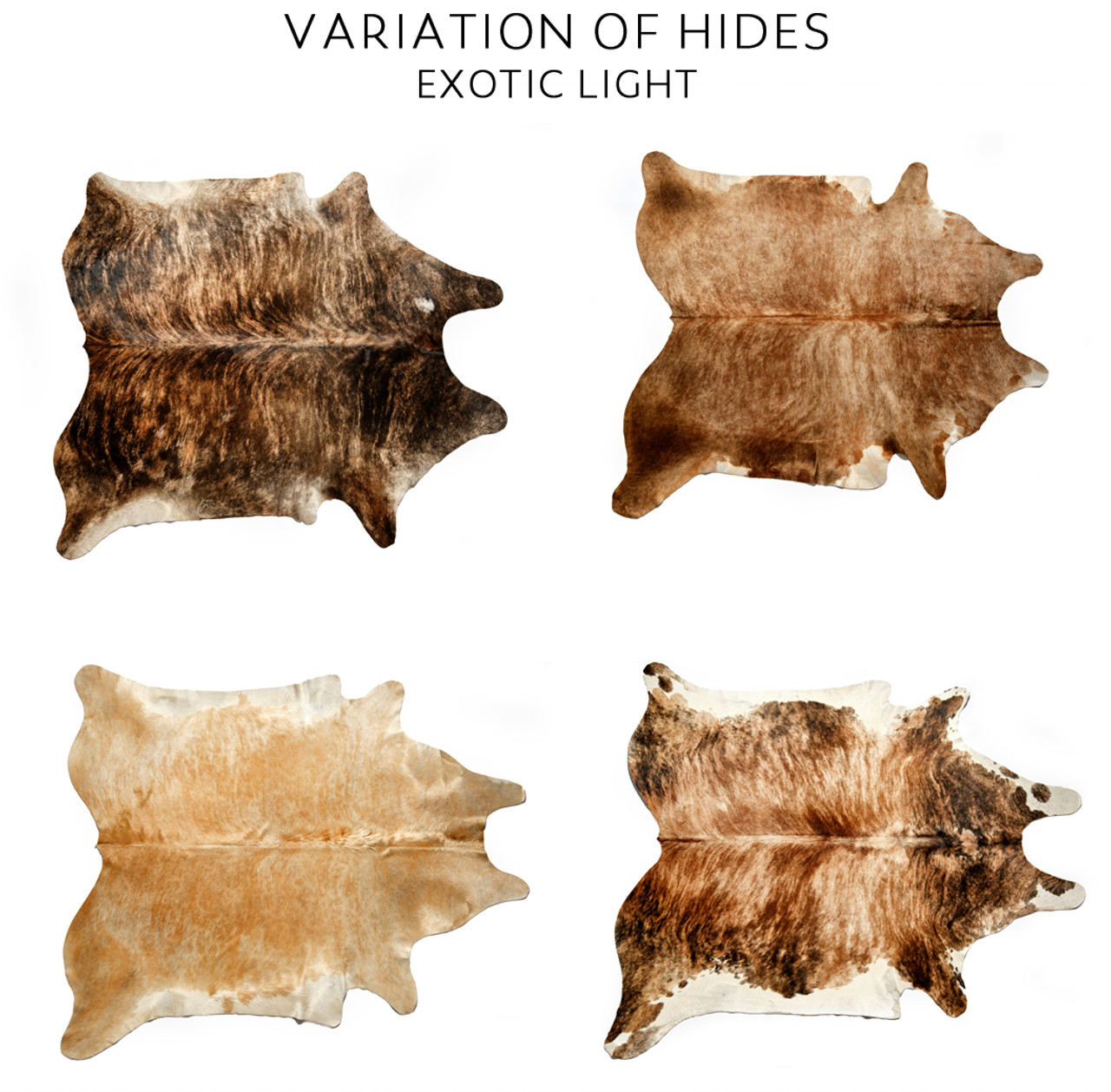Hair On Hide Leather, Cowhide, Exotic Light 
