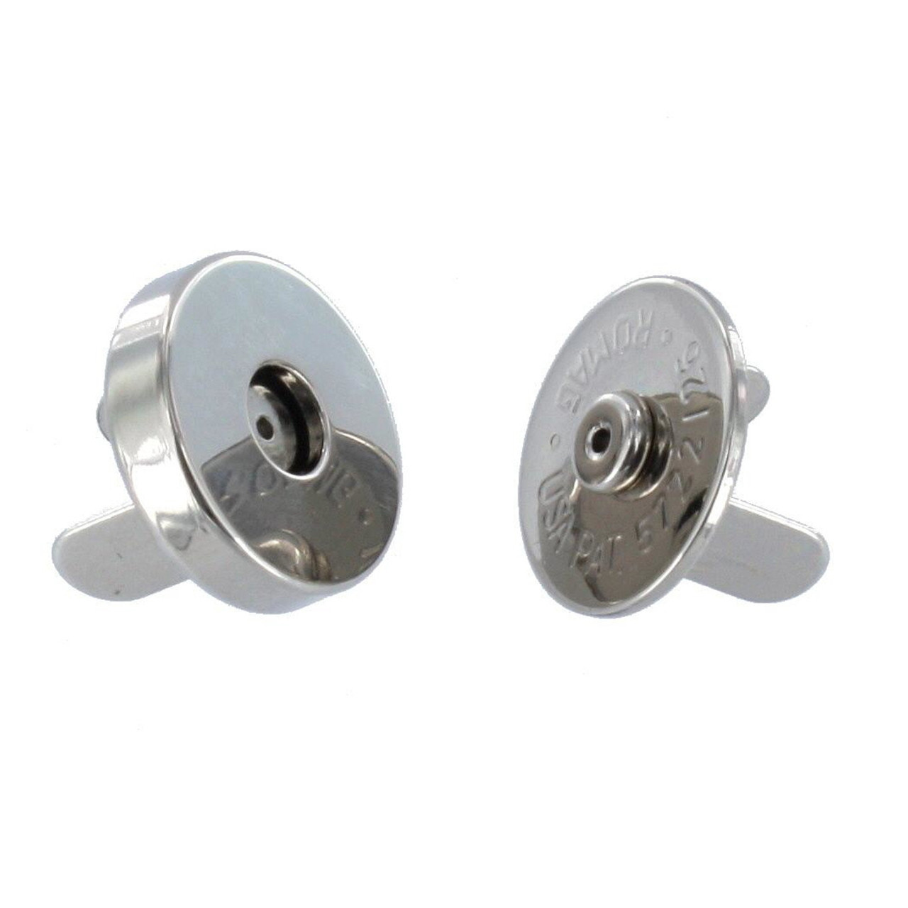 Double Rivet Magnetic Snaps - Nickel Plated