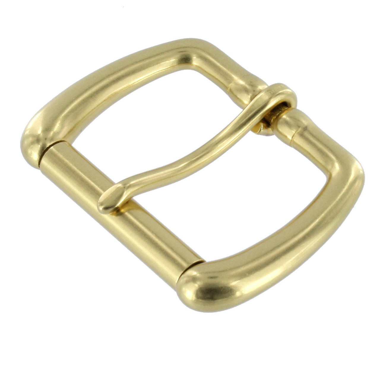 B1187 Natural Brass, Roller Buckle, Solid Brass-LL, Multiple Sizes 