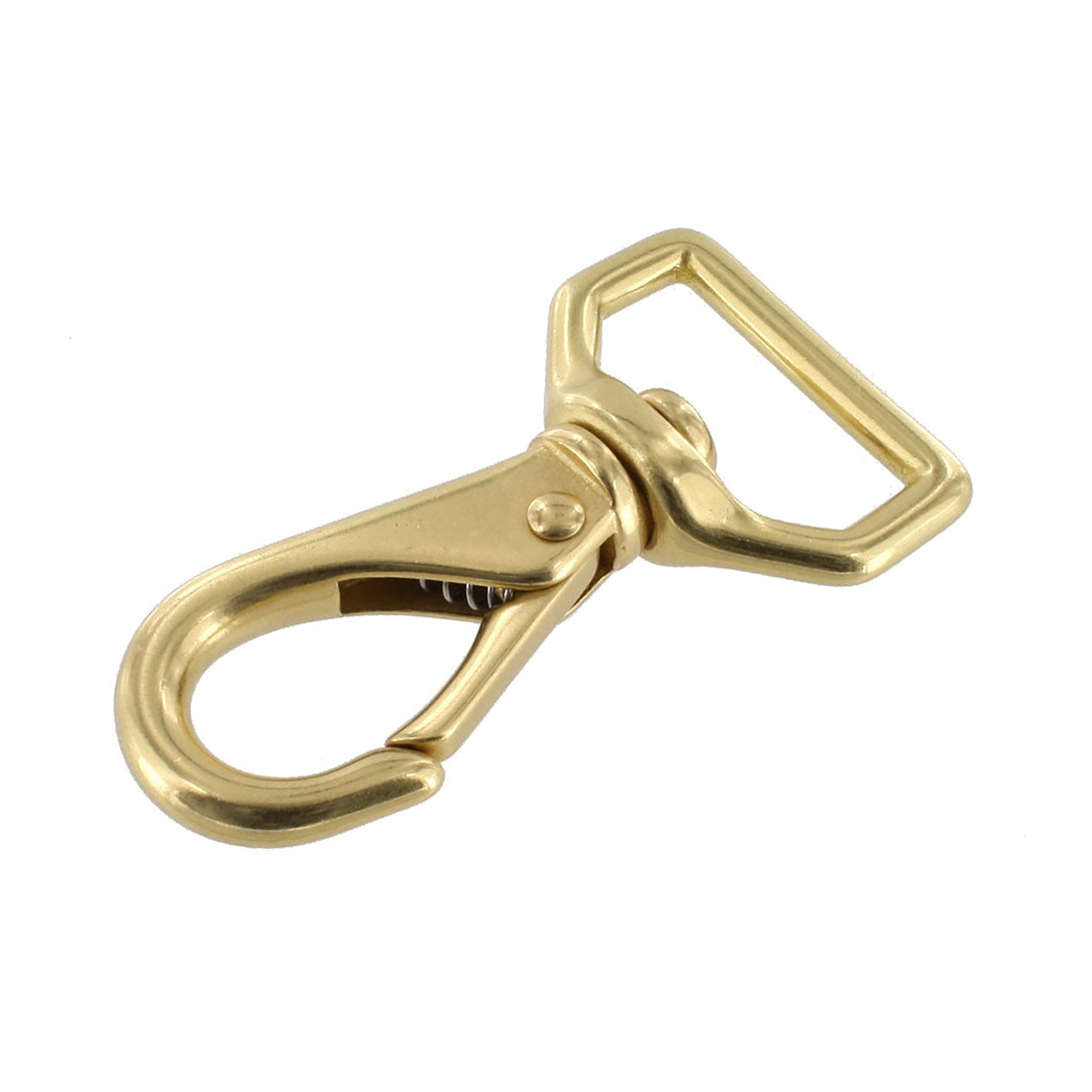 Solid Brass Lever Snap for Leather, Bags, Leashes & Accessories | Natural Brass | 1 inch (240-1A-BOCR2-LL)