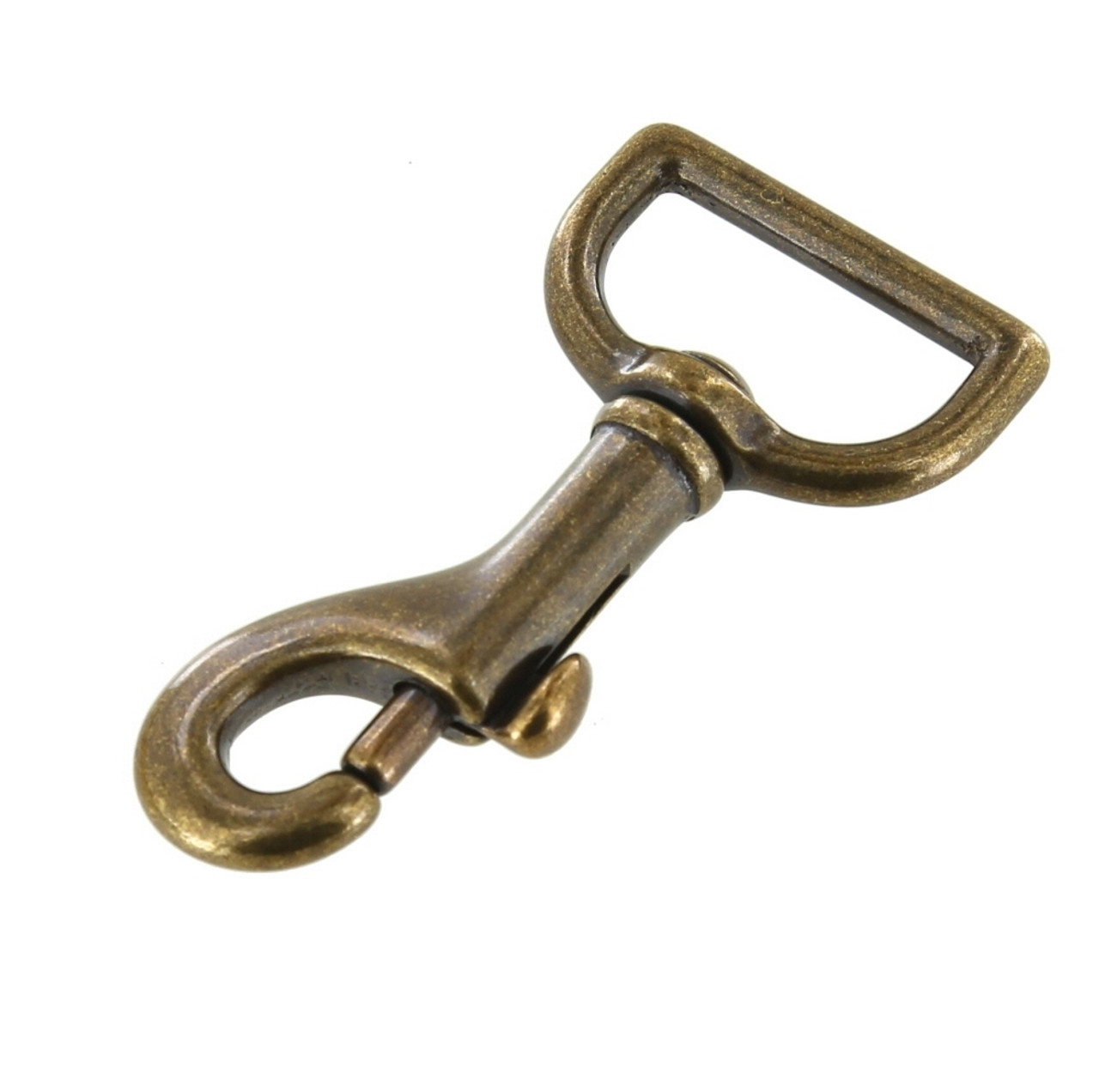 3010 Antique Brass, Swivel Bolt Snap, Solid Brass, Multiple Sizes