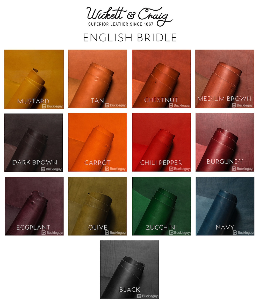 Wickett & Craig English Bridle Leather Washers, Carrot, 100 Pieces