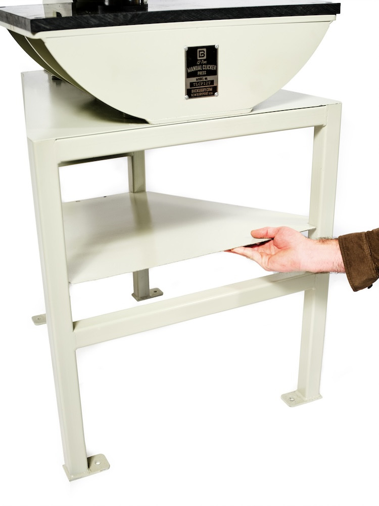 BG Manual Clicker Press w/ Swing Head, Gray, 12-Ton - Buckleguy.com