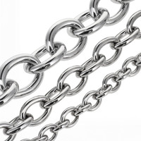 B8830 Natural Brass, Oval Chain, Solid Brass-LL (36