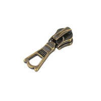 NO ID. レザージャケット サイズ2 シルバーフォックスririジップ Riri Flach Zipper Pull, Nickel Plate