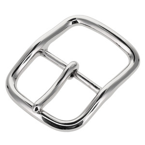 G4762  38mm Nickel Plate, Center Bar Buckle, Solid Brass