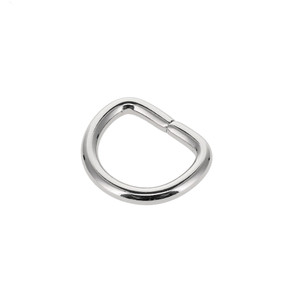 B1599 7/8" Nickel Plate, Wire Formed D-Ring, Solid Brass-LL