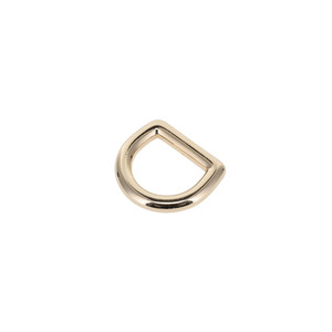 G11971  12.7 X 13mm, Light Gold Plate, D-Ring, Solid Zinc
