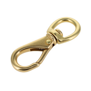 241 7/16" Natural Brass, Swivel Lever Snap, Solid Brass-LL