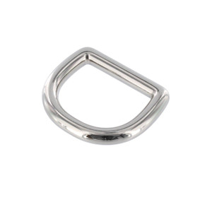 B6854 1" Nickel Plate, D-Ring, Solid Brass-LL