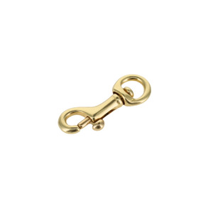 45 1/4" Natural Brass, Swivel Bolt Snap, Solid Brass-LL