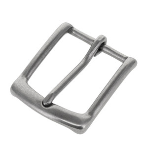 B7106 1 1/4" Nickel Matte, Heel Bar Buckle, Solid Brass-LL