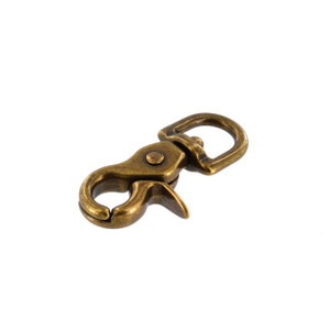 3008A 3/4 Antique Brass, Mini Swivel Trigger Snap, Solid Brass-LL 