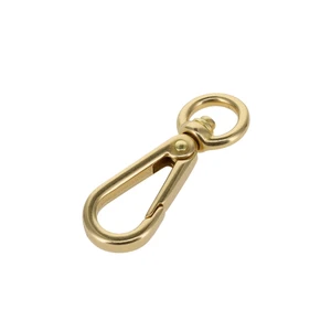 4000N 3/8" Natural Brass, Swivel Lever Snap, Solid Brass